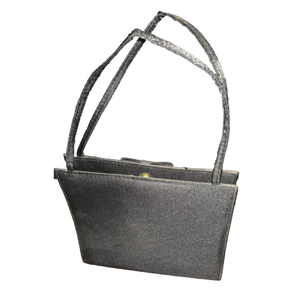 Hato Hasi Bags | Vintage‎ Black Mini Evening Bag with Bow Detail - Picture 2 of 3
